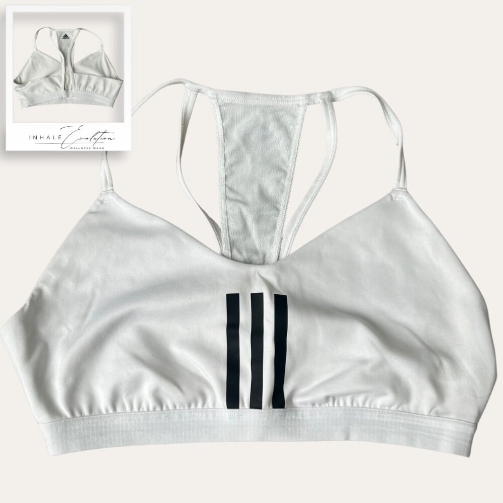 Adidas White/Black Sports Bra